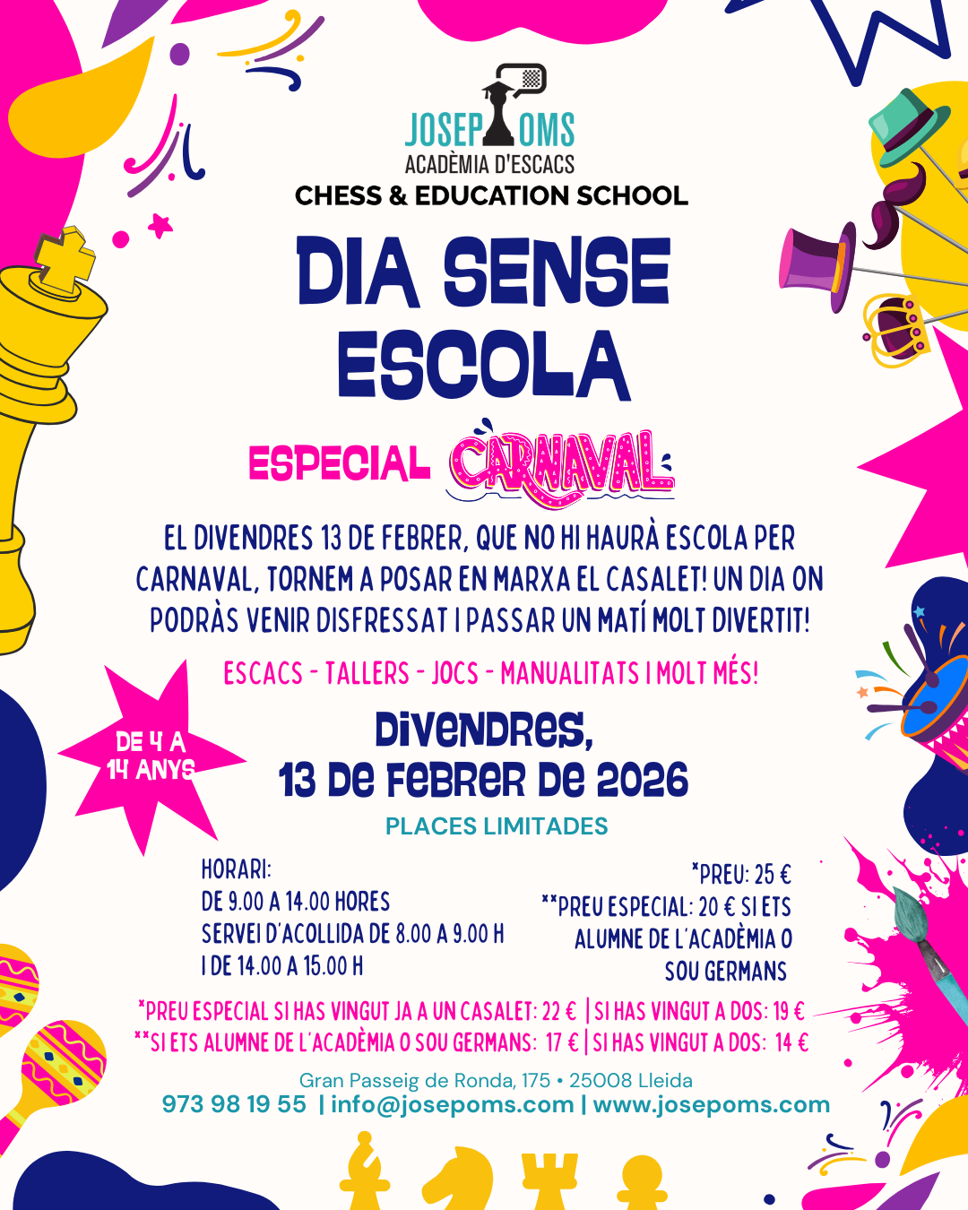Featured image for “ADEJO torna a organitzar el Dia Sense Escola – Especial Carnaval”