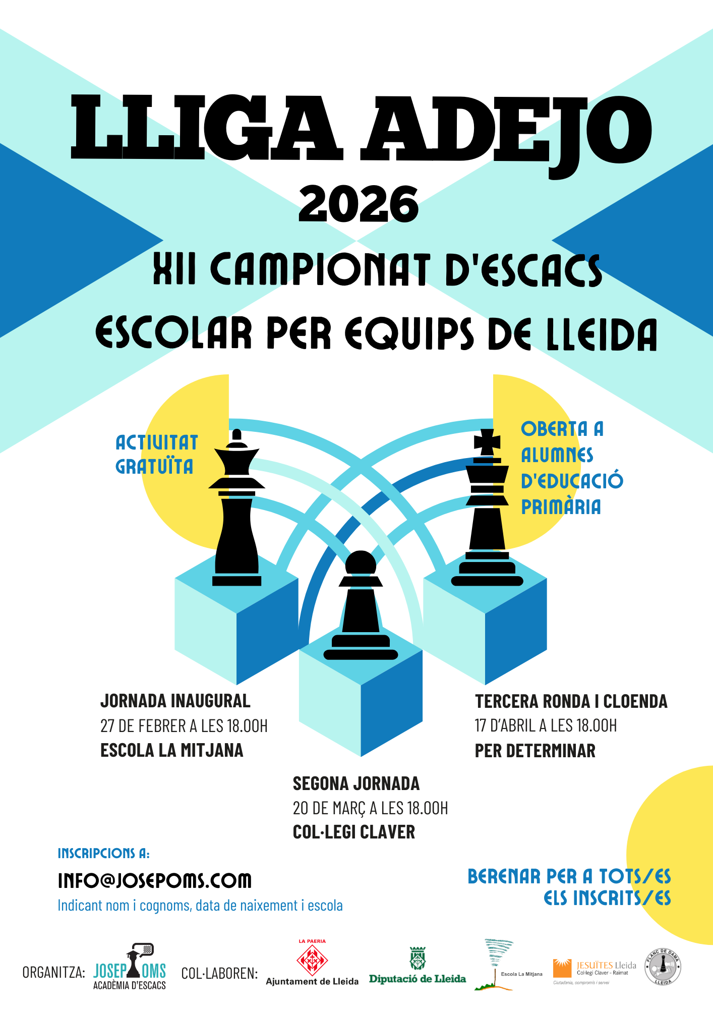 Featured image for “La Lliga Escolar ADEJO constarà de tres jornades en la que serà la seva 12a edició”